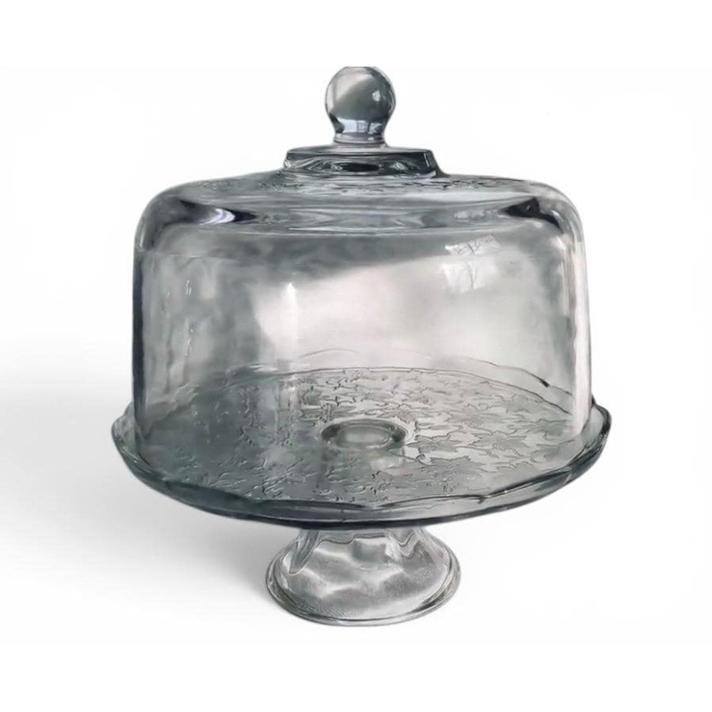 VTG Princess House Fantasia Cake Stand with Glass Pedestal Dome Cloche